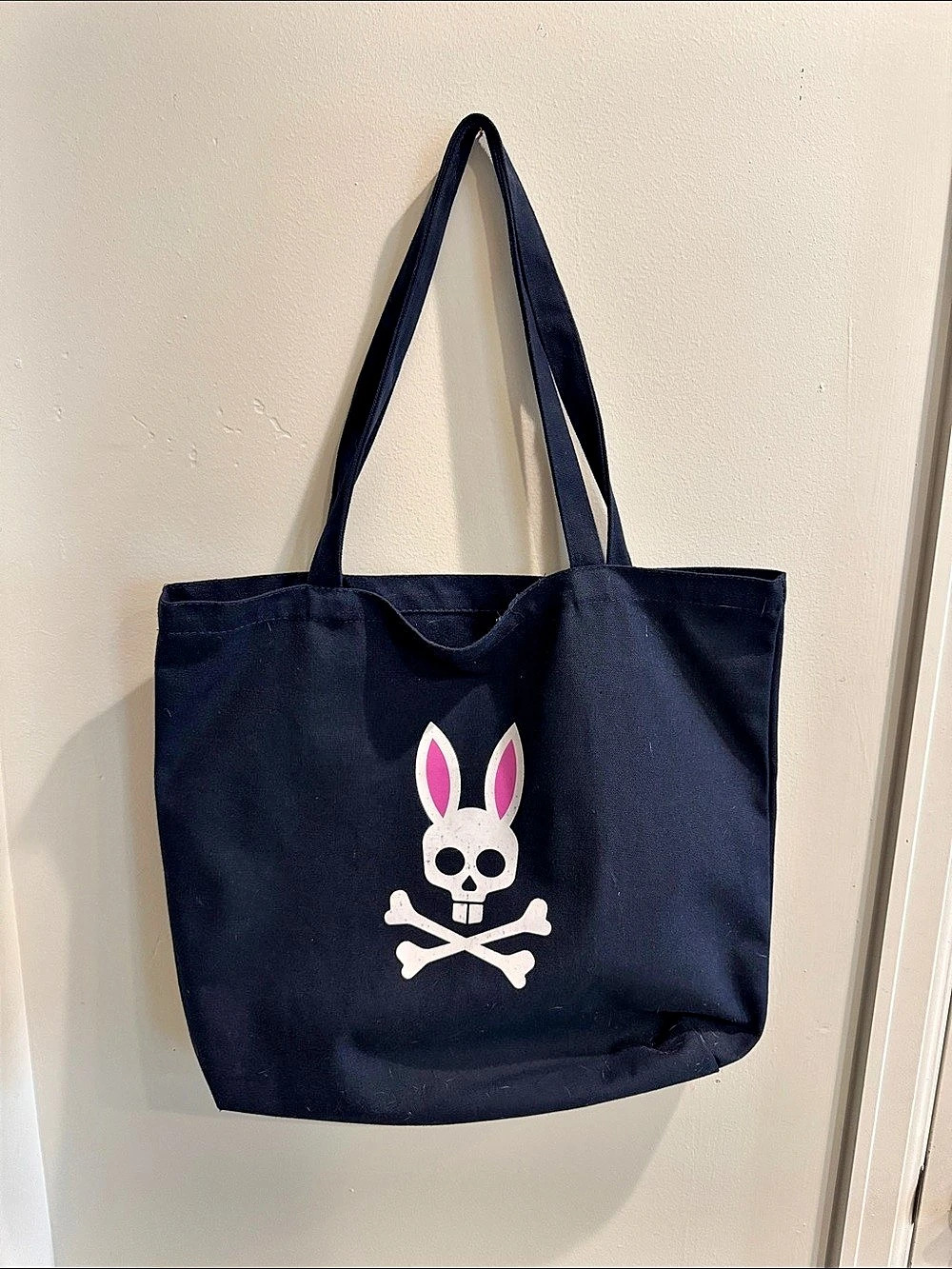 Psycho Bunny Canvas Tote Bag Navy